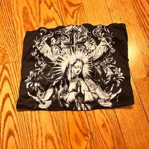 Black and White Graphic Tube Top